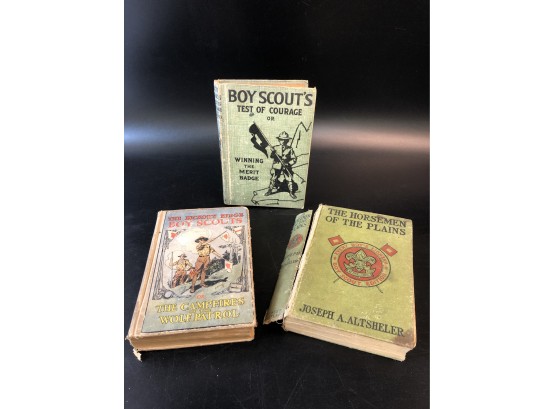 3 Boy Scout Novels Including Joseph A. Altsheler