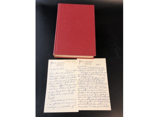 History Of Granville MA By Albion B. Wilson / 2 Signed Letters