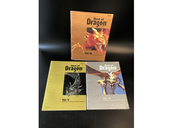 Best Of Dragon Magazine Vol III, IV, V Dragon Publishing TSR