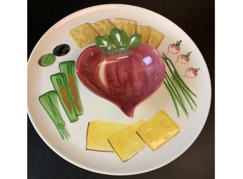 Chip & Dip Ceramic Plate