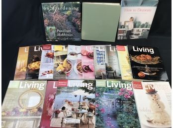 Martha Stuart Entertaining Hard Cover And Living Magazines