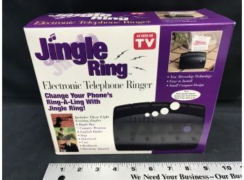 Jingle Ring, Electronic Telephone Ringer, New In Box