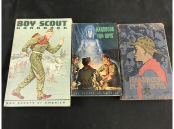 Vintage Lot Of 3 Boy Scout Handbooks