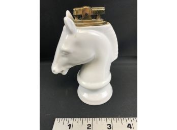 White Horse Head Cigarette Lighter, 5 1/2 Inches Tall