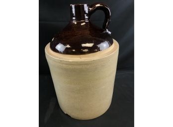 Large Antique 5 Gallon Pottery Jug With Handle, Heavy, 18 Tall