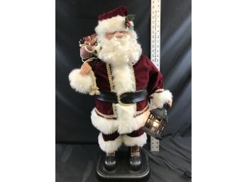 Animated Santa With Light, 30 Inches Tall, Plug-in