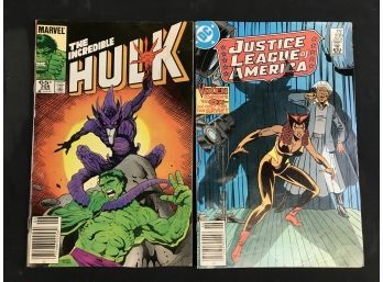 Justice League Of America #239 June 1985, The Incredible Hulk #308 June 1985, See Pics, E