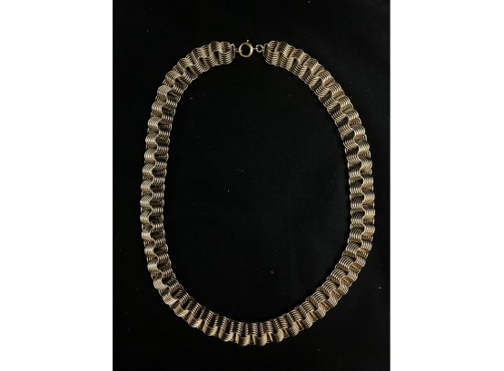 Gold Colored Heavy Weight 15 Inch Necklace