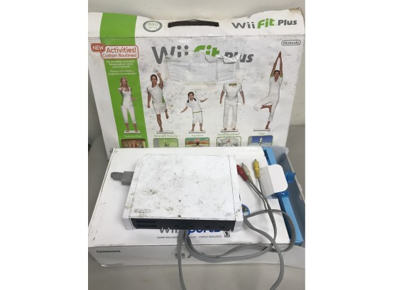 Wii Game With  Fit Plus Stand With New Wii Controller, Untested