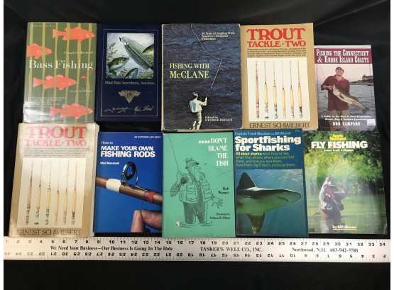 10 Vintage Books On Fishing, Fly Fishing- E