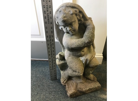 Heavy Cement Outside Statue Decoration, 22 Inches High
