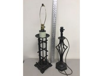 2 Metal Lamp Bases