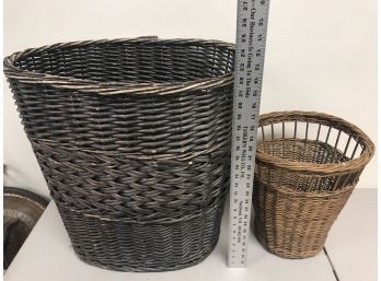 Large Basket, And Smaller Round Basket
