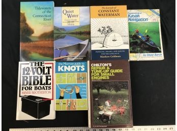 7 Vintage Books Mostly On Boating - B