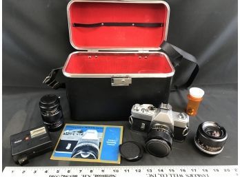 Kamiya/Sekor 1000DTL 35mm Camera With Accessories And Case