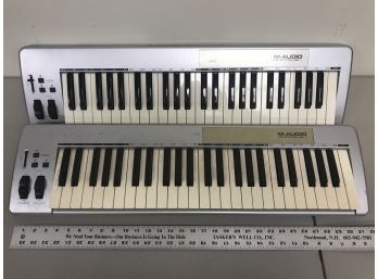 2  M-Audio Keyboards, No Wires Or Plugs, Untested