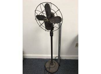 Antique Westinghouse Pedestal Electric Three Speed Fan, Tested And Works. Approx 4 Feet Tall