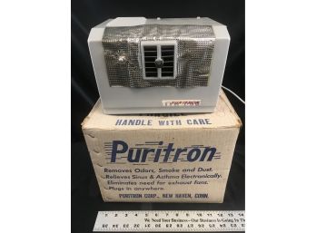Vintage Air Purifier Filter 1950s Retro Puritron Model F-20 Works Air Cleaner