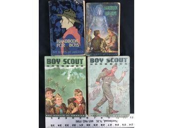 Vintage Lot Of 4 Boy Scout Handbooks