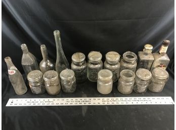 11 Vintage Ball Glass Canning Jars, Pepsi Bottle, Glass Bottles