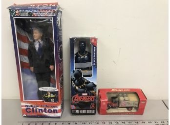 Marvel Avengers Black Panther Figure, Bill Clinton Dial, 1934 Ford Bed Truck Snap On