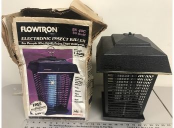 Flow Tron Electronic Insect Killer, Plugged In And Works
