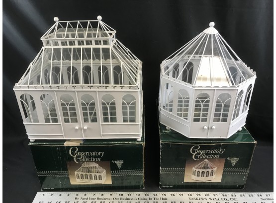 2 Conservatory Collection By Dezine , Metal And Plastic Used As A Terrarium, Greenhouse, Indoor Garden, Violet