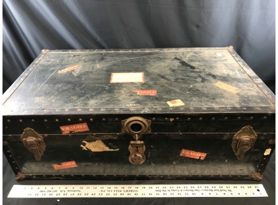 Vintage Trunk, 36 Inches Long By 12 1/2 Inches Tall And 20 Inches Deep