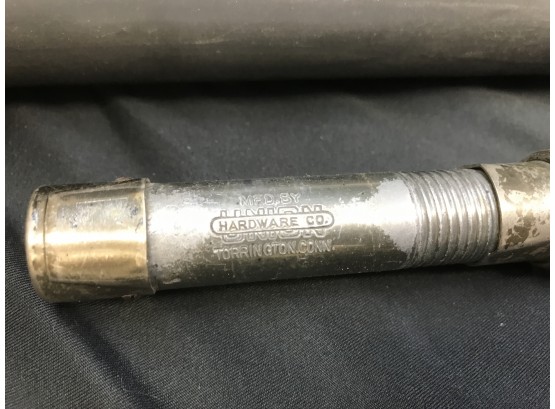 Old Two Piece Fishing Rod With Plastic Tube, Union Hardware Company, Torrington Connecticut