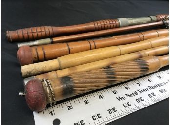 Old Wood Fishing Pole Parts
