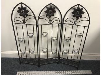Metal Fireplace Candle Holder Insert