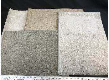 4 Bound Carpet Samples, Approximate Size 24 X 16
