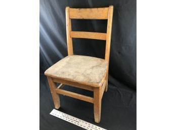 Vintage Childs Wooden Chair 30 Inches Tall