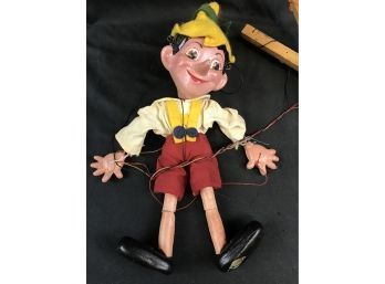 Pelham Puppets, Pinocchio Marionette, Made In England, Circa 1960s