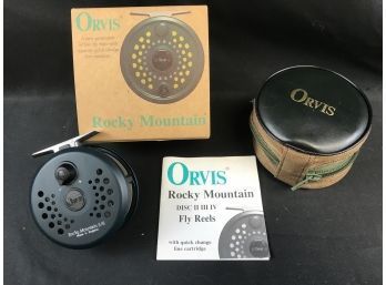 New Orvis Rocky Mountain Fly Reel With Case And Box, 5/6 Reel, Made In England
