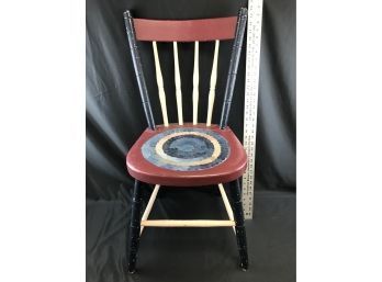 Wood Painted Chair 33 Inches Tall