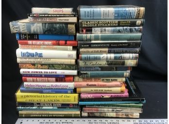 Lot Of Vintage Books, Many On Ships And Steamers , Box 1, See Picsy