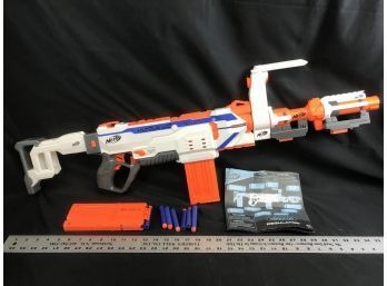 Nerf N Strike Modulus Regulator, 3 Feet Long, Two Clips, Ammo, Directions, Great Condition, Works, Very Cool!