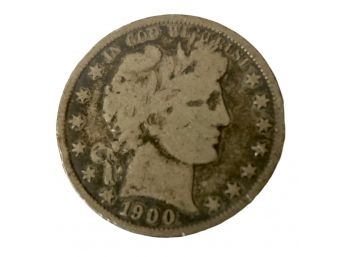 1900 Silver Barber Half Dollar