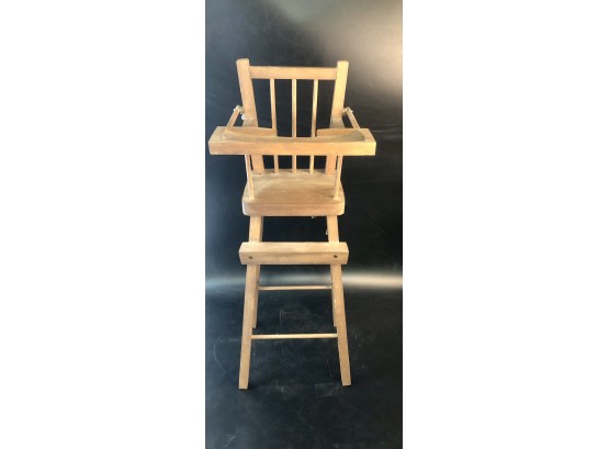 Wooden Doll's Vintage High Chair