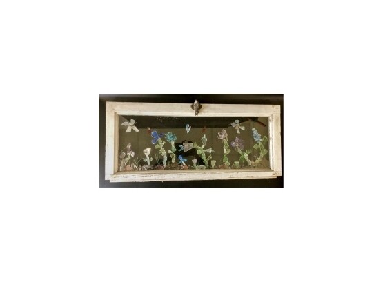Sea Glass Decorated Window/painted Mirror