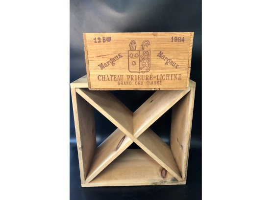 Wine Crate & Wooden Stand