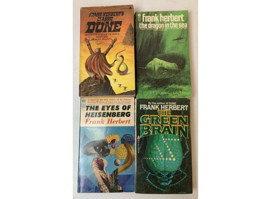 4 Frank Herbert Sci Fi Paperbacks