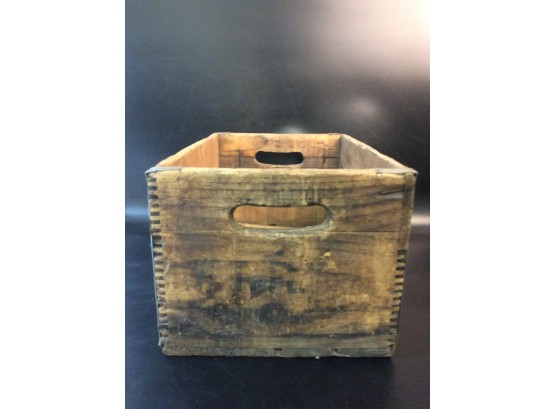 WT. Fly Torrington Vintage Wooden/metal Edged Crate