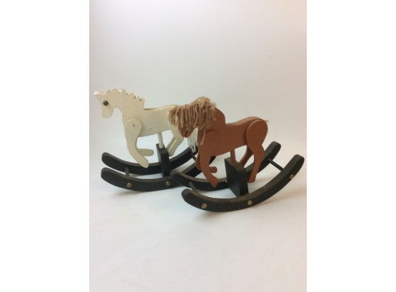 2 Table Top Rocking Horses- Moveable Legs