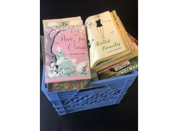 Cloverfield Dairy Crate With Vintage Kids Books