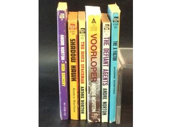 6 Vintage Andre Norton Sci Fi Paperback Books