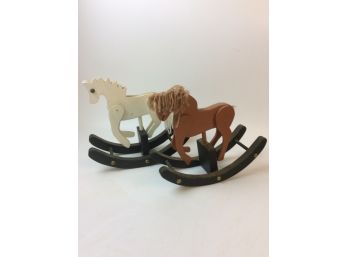 2 Table Top Rocking Horses- Moveable Legs
