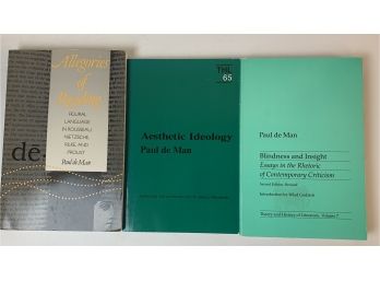 3 Paul De Man Books On Ideology, Reading & Criticism