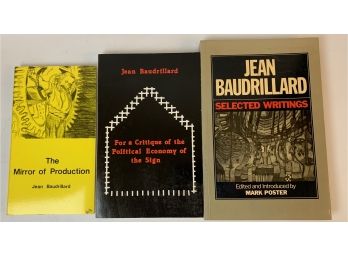 3 Softcover Books By Jean Baudrillard
